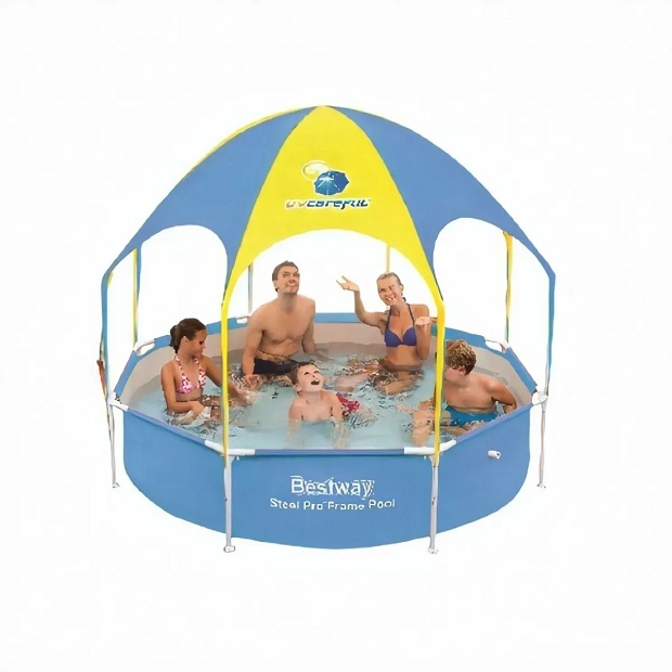 ALBERCA CON TECHO CIRCULAR REDONDA  PARA 4 PERSONAS BESTWAY