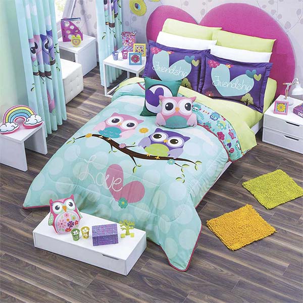 Edredon Matrimonial/Individual Buhos CONCORD