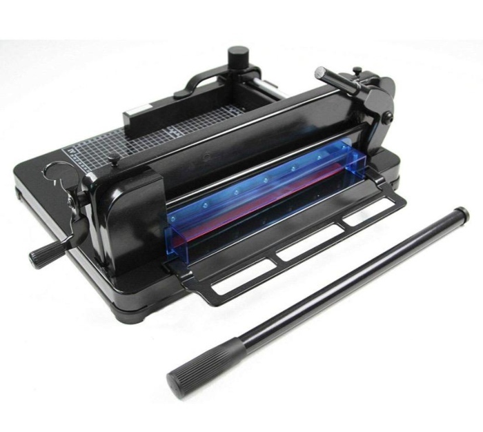 Guillotina Manual Uso Rudo Cortadora de Papel 17" (43.18 cm.) Pison Manivela 