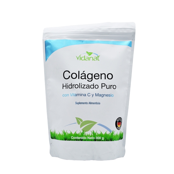 Colágeno Hidrolizado Puro Con Vitamina C Y Magnesio 300 G Vidanat