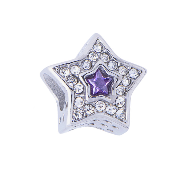 LuckyLy Charm de Estrella Twinkle - Plata, Oro Rosa