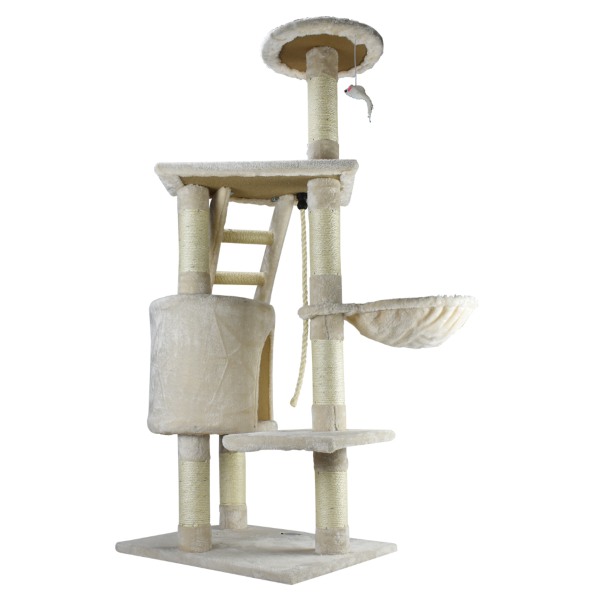 MUEBLE CON CASA Y HAMACA PARA GATO, 120 CM