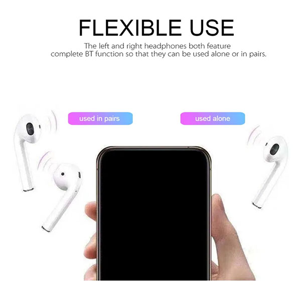 Audífonos Inalámbricos Bluetooth i12 Color Blanco