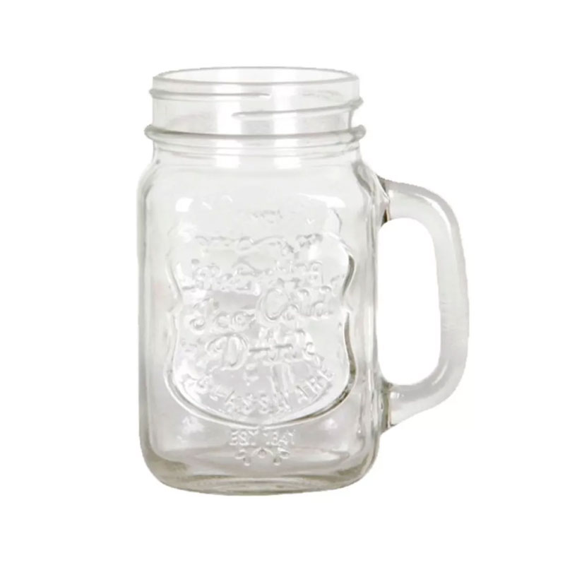 6pz Frascos Vidrio Mason Jars Ice Cold Drink Sin Tapa