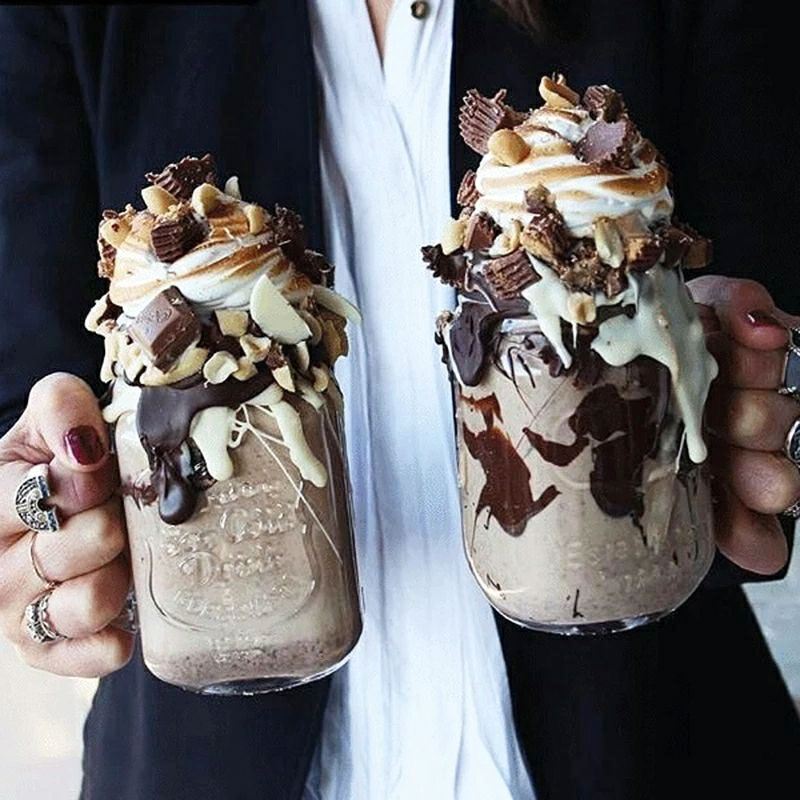 6pz Frascos Vidrio Mason Jars Ice Cold Drink Sin Tapa