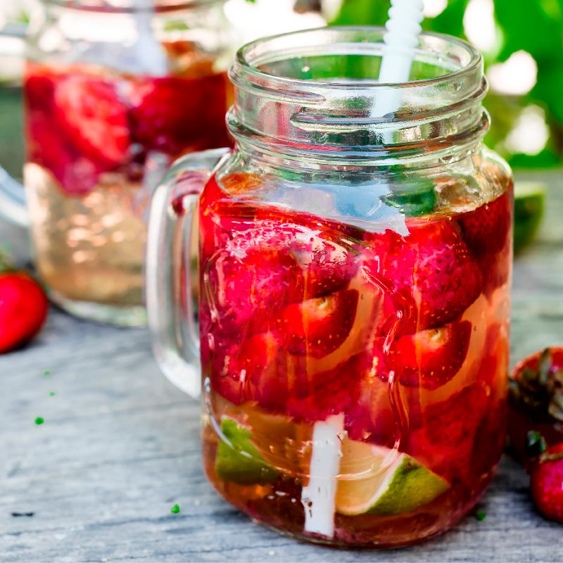 6pz Frascos Vidrio Mason Jars Ice Cold Drink Sin Tapa