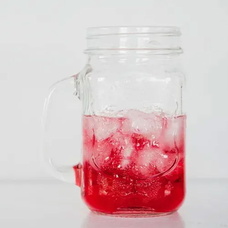 6pz Frascos Vidrio Mason Jars Ice Cold Drink Sin Tapa