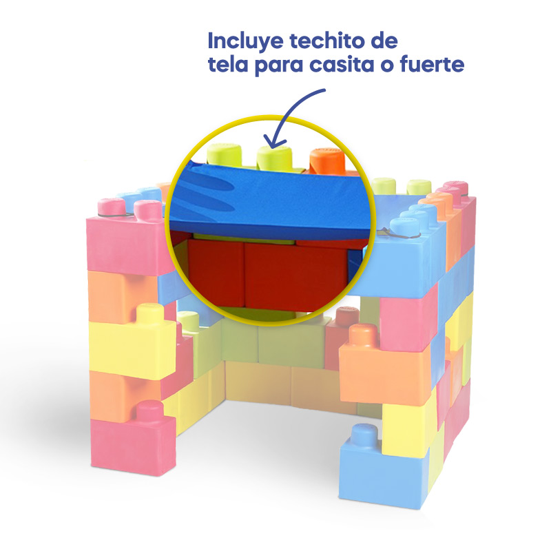 Ibrick 50 Piezas Bloques Gigantes De Hule Espuma Seguro
