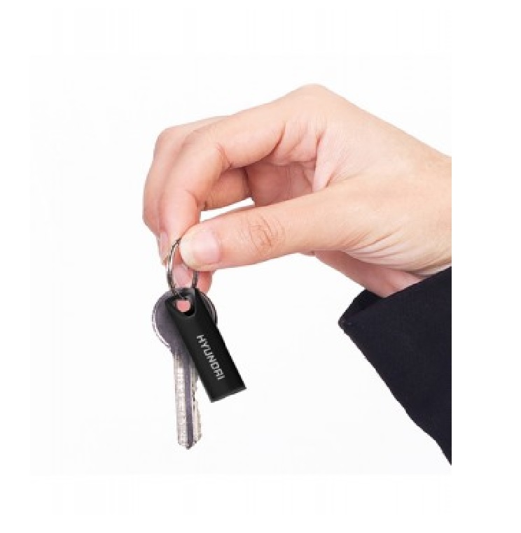 Memoria USB HYUNDAI U2BK/16GAB Negro 16 GB USB 2.0 PC METALICA MAC LAP DATOS FOTOS LLAVERO OFICINA
