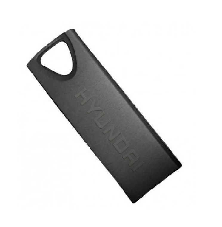Memoria USB HYUNDAI U2BK/16GAB Negro 16 GB USB 2.0 PC METALICA MAC LAP DATOS FOTOS LLAVERO OFICINA