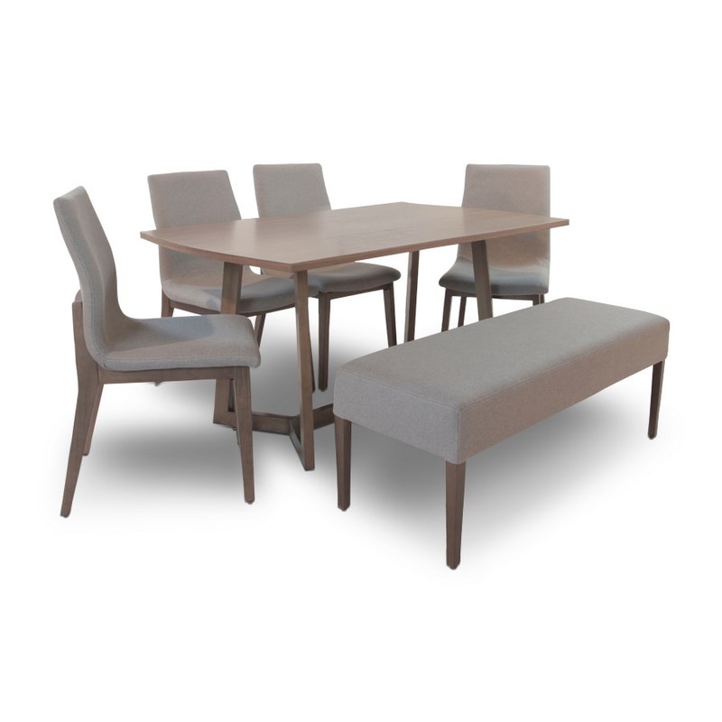 Mesa de Comedor Briggs Nogal - Kessa