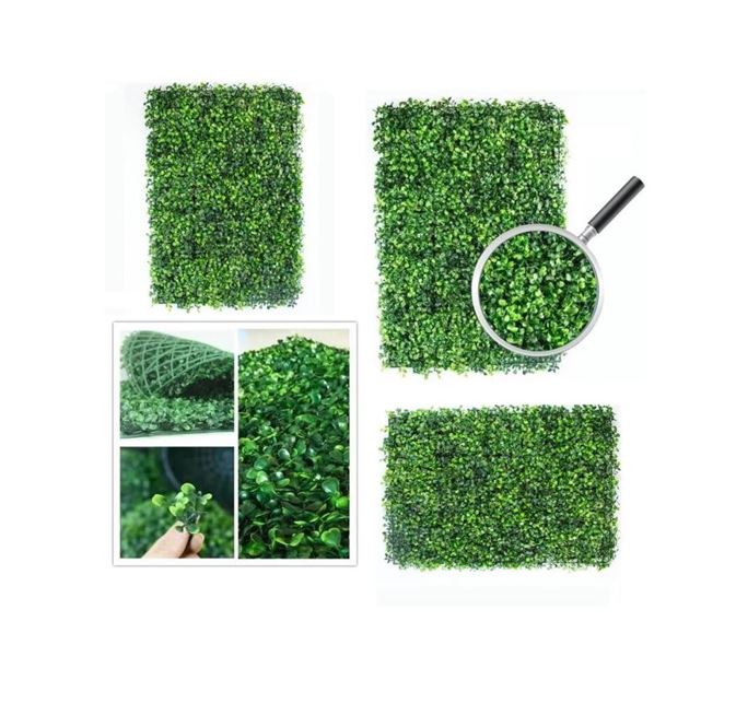 Follaje Artificial 30 piezas sintetico Para Muro Verde 60x40cm, cubre 7.20 mt2