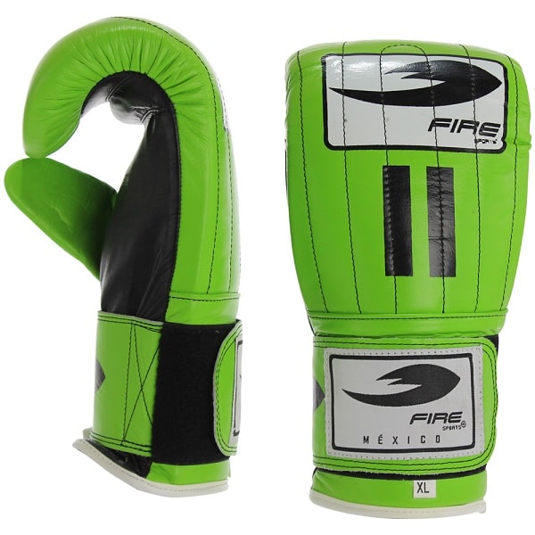 Par De Guanteletas De Piel Fire Sports® Box Profesional Verd