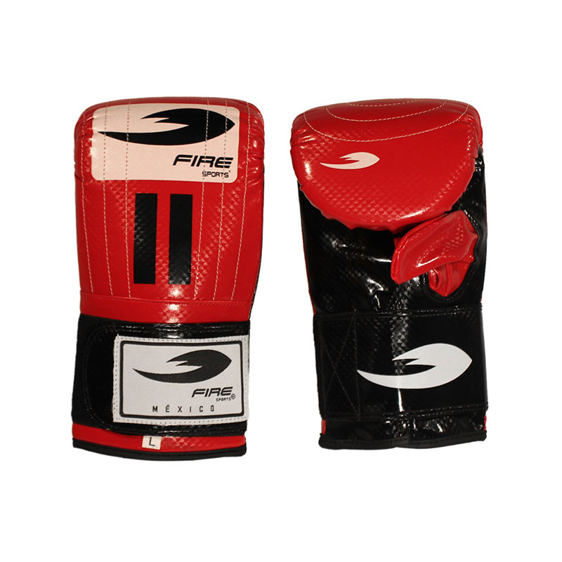 Par De Guanteletas pvc Fire Sports Box Entrenamiento Color Rojo