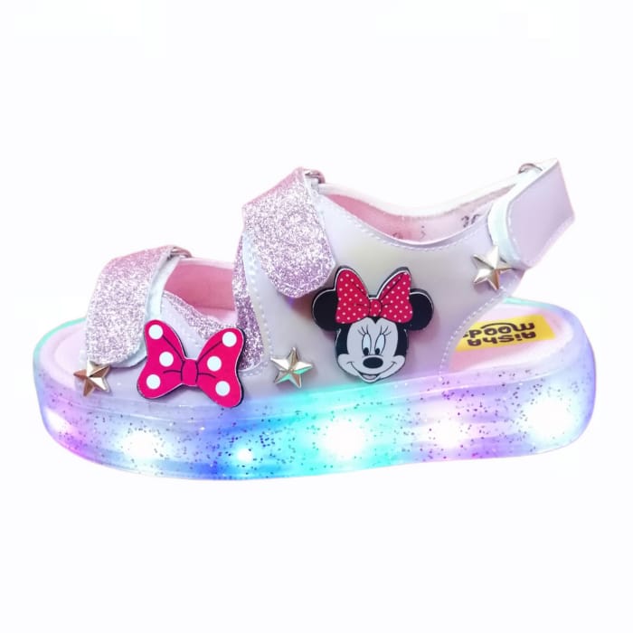 Sandalia de luces Led para niñas de personaje Minnie Mouse