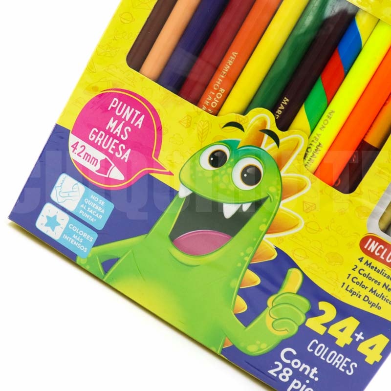 Lapices De Colores Norma Redondos 24+4 Regalo