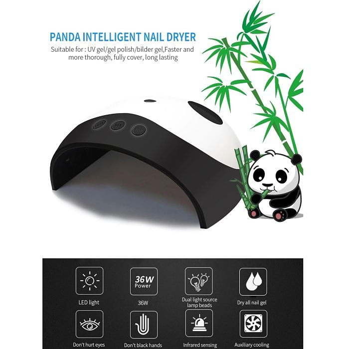 Lampara Uv/led Panda Para Uñas Profesional Manicure 54W