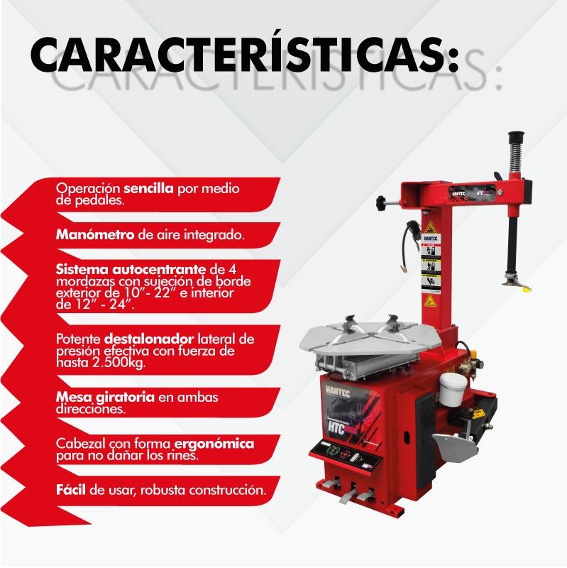 HANTEC Desmontadora De Llantas 11 A 24.