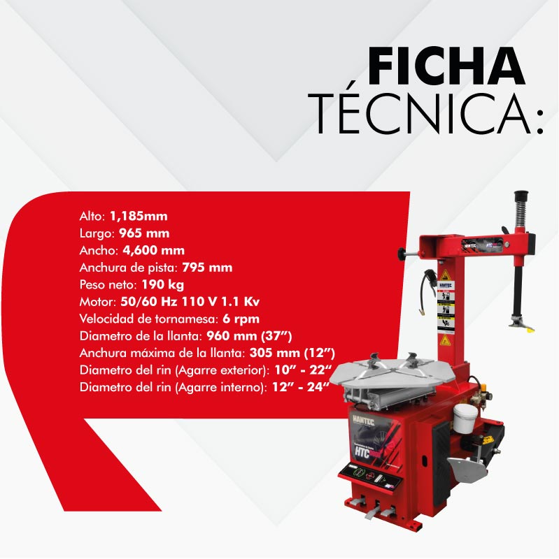 HANTEC Desmontadora De Llantas 11 A 24.