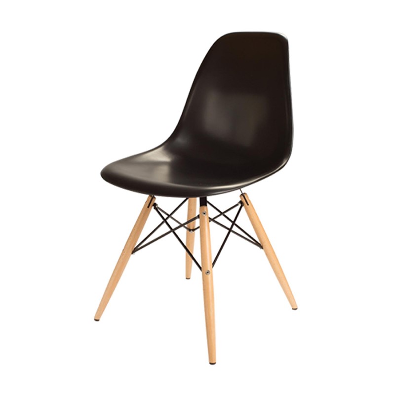 2 PACK SILLA EAMES STYLE NEGRA