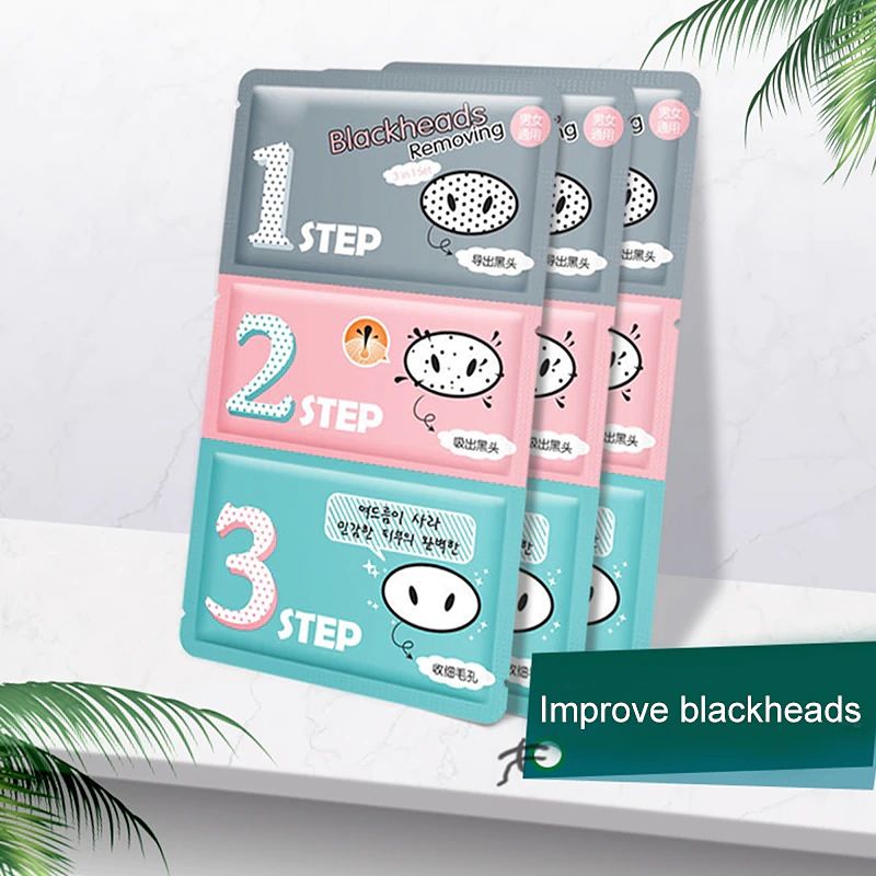 Parches De 3 Pasos Elimina Puntos Negros Espinilla Poros (3 Piezas)