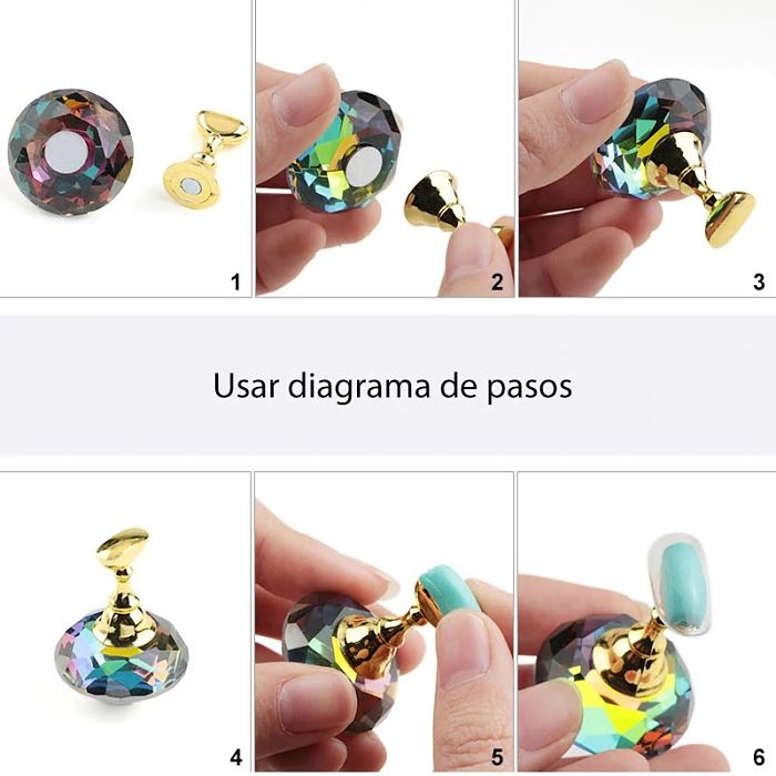 Soporte Base Magnético Para Exhibición De Uñas Diamante