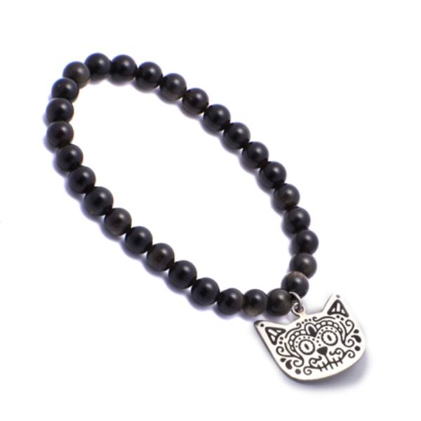 Colección de dije con cadena, pendientes, anillo y pulsera de cuarzo Gato Marga