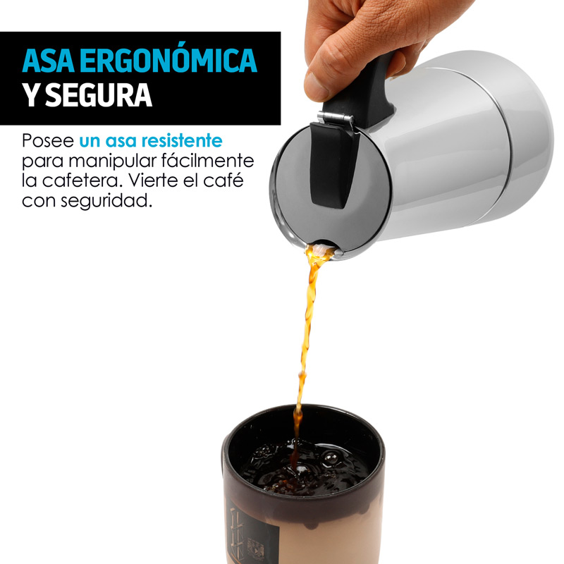 Cafetera Italiana tipo Moka Acero Inoxidable (300 ml) Redlemon