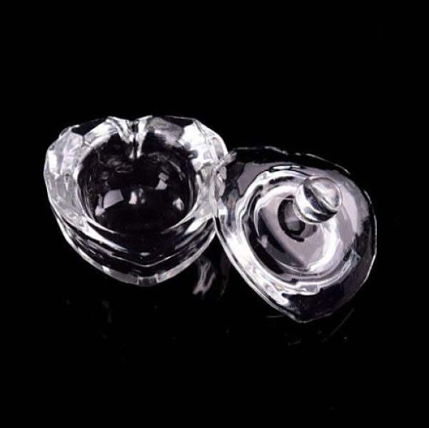 Godete Frasco Con Tapa De Vidrio Para Manicure 