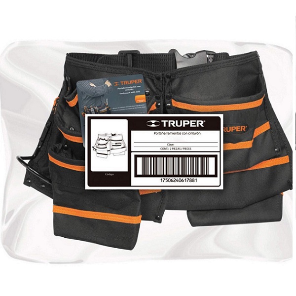 PORTA HERRAMIENTAS CON CINTURON POLIESTER 13 COMARTIMENTOS TRUPER 