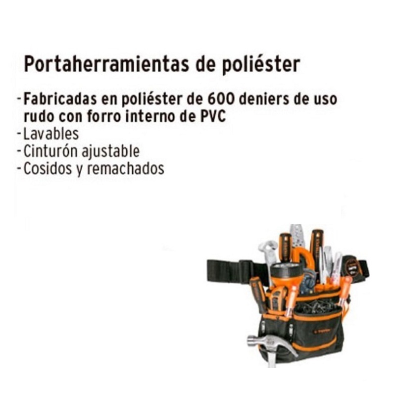 PORTA HERRAMIENTAS CON CINTURON POLIESTER 13 COMARTIMENTOS TRUPER 