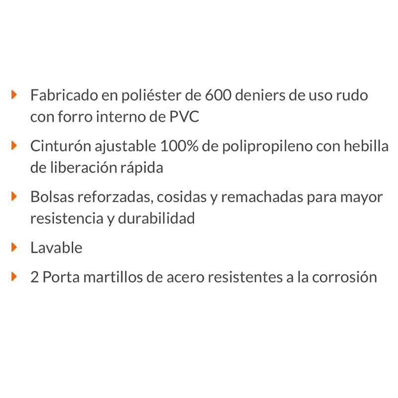 PORTA HERRAMIENTAS CON CINTURON POLIESTER 13 COMARTIMENTOS TRUPER 