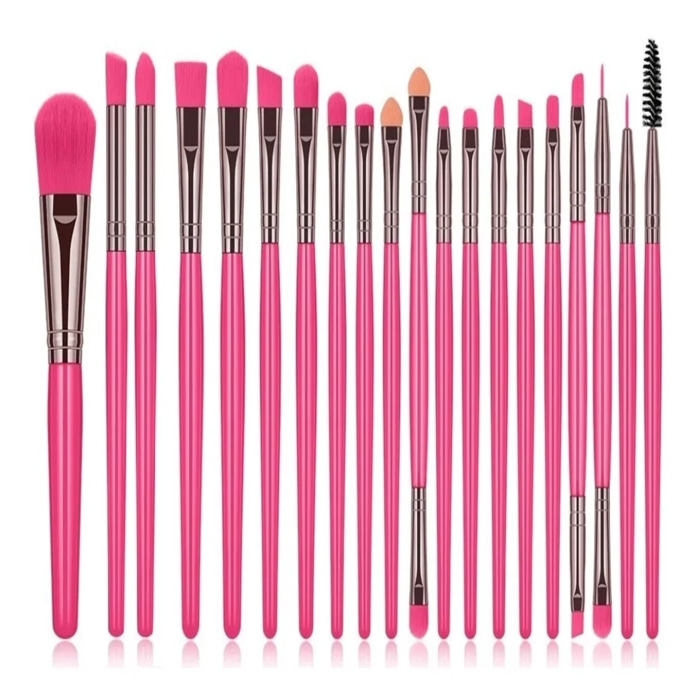 Set de 20 brochas neon  de maquillaje para ojos de  uso profesional