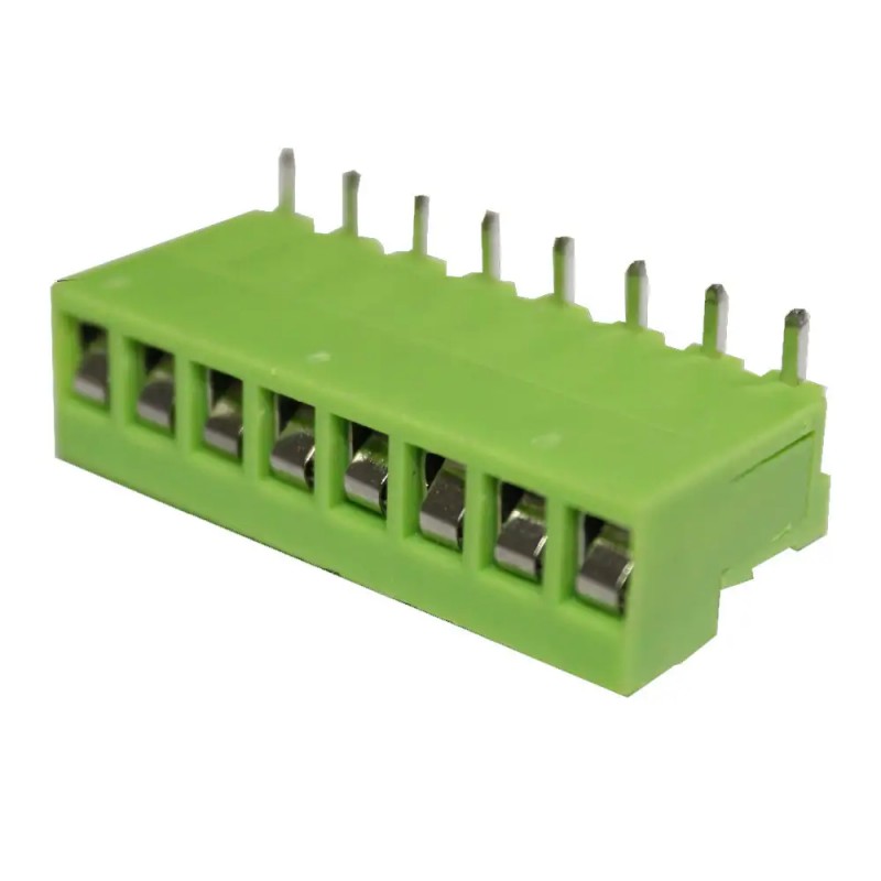 Bornera Culca Clema Desmontable Verde 8 Pines 10 pzas Radox