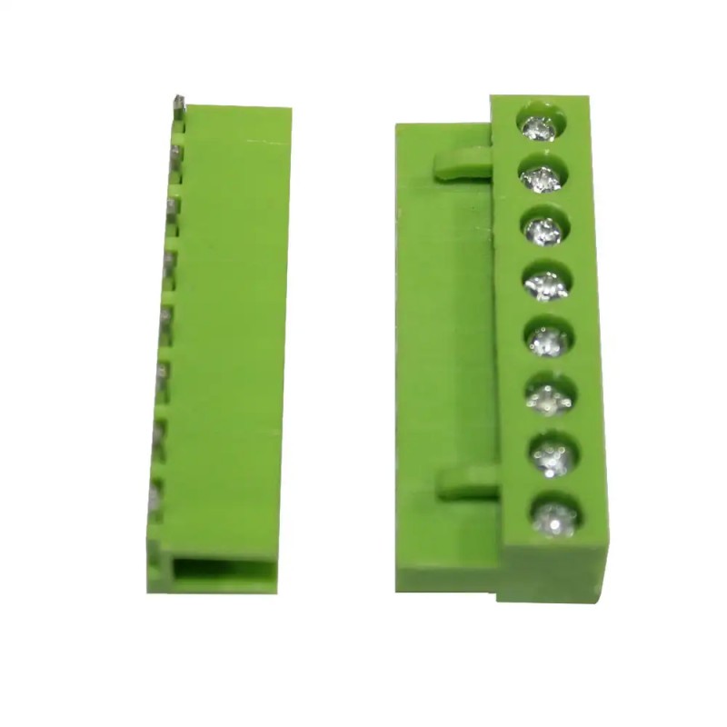 Bornera Culca Clema Desmontable Verde 8 Pines 10 pzas Radox