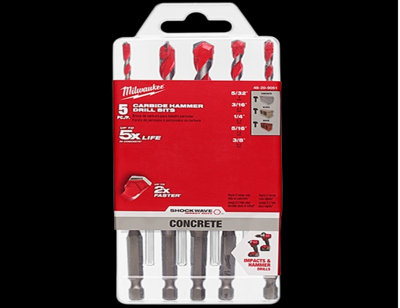 Juego De Brocas Para Concreto 5 Pz 48-20-9051 Milwaukee