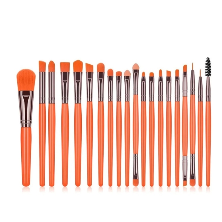 Set de 20 brochas neon  de maquillaje para ojos de  uso profesional