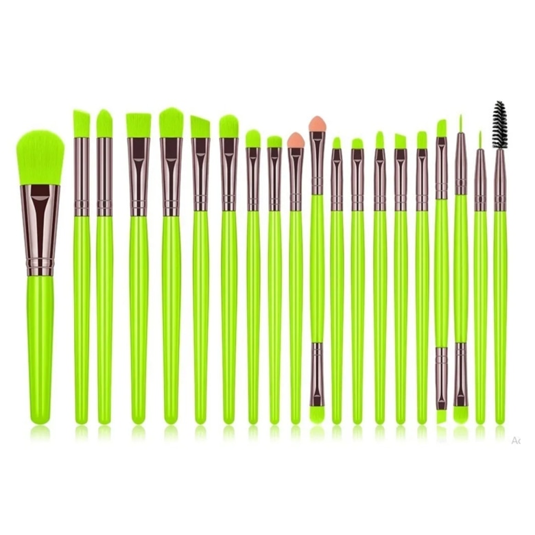 Set de 20 brochas neon  de maquillaje para ojos de  uso profesional