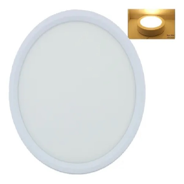Lampara De Sobreponer Panel Led 25w Redondo Luz Cálida