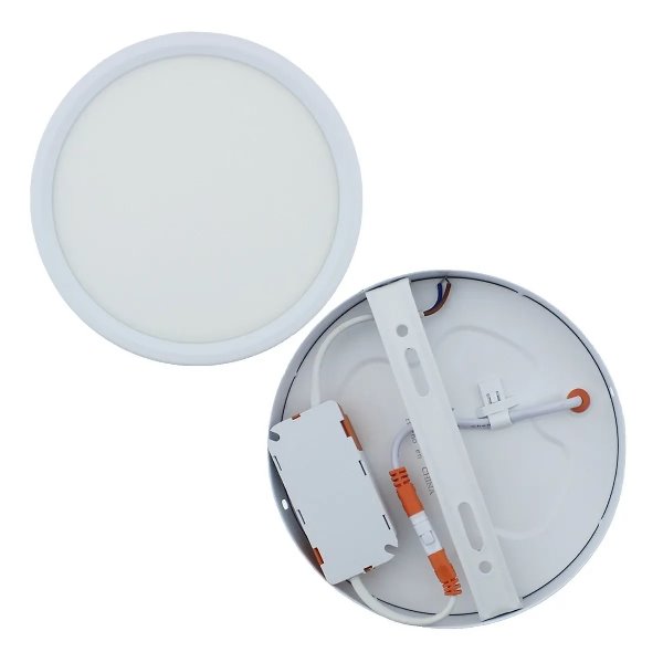 Lampara De Sobreponer Panel Led 25w Redondo Luz Cálida