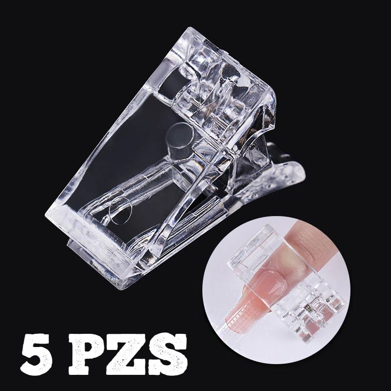 Pinzas Para Sujetar Uñas De Polygel O Acrigel 5 Piezas