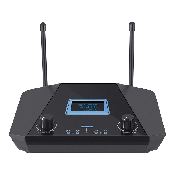Sistema profesional con 2 micrófonos inalámbricos UHF