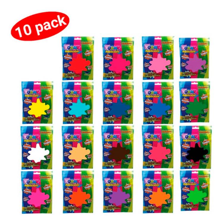 Foamy Moldeable Pack Con 10 Colores Surtidos Con 50 G C/u