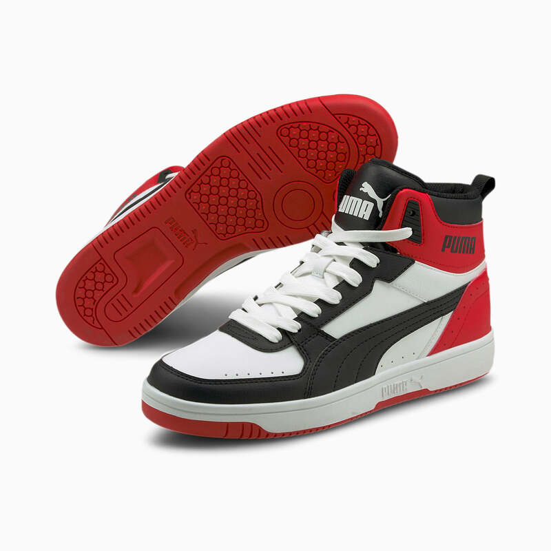 Tenis Puma Rebound Joy Blanco Rojo Negro de Caballero