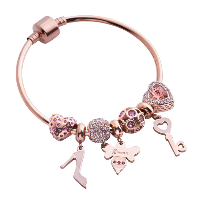 LuckyLy Charm Bolita Dani - Plata, Oro Rosa