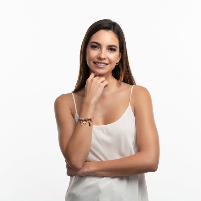 LuckyLy Charm Bolita Dani - Plata, Oro Rosa