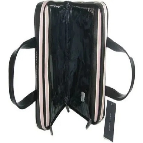  Cosmetiquera Tommy Hilfiger Plegable Diseño Rayas Rosa Negro