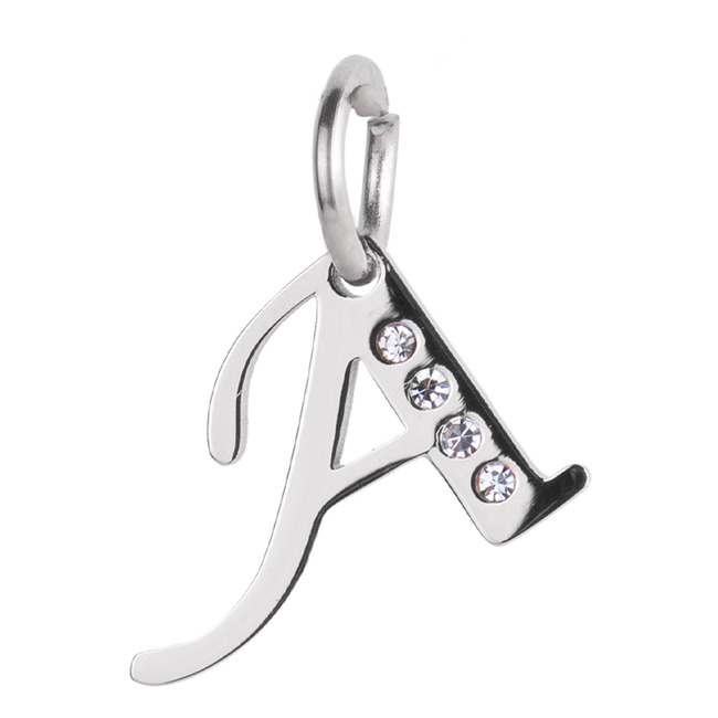 LuckyLy Charm de Inicial Letra Lizzy - Plata