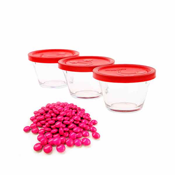 Flaneras vidrio Juego de moldes para flan con tapa Pyrorey 6 pzas. 2 paq. CRISA-0485