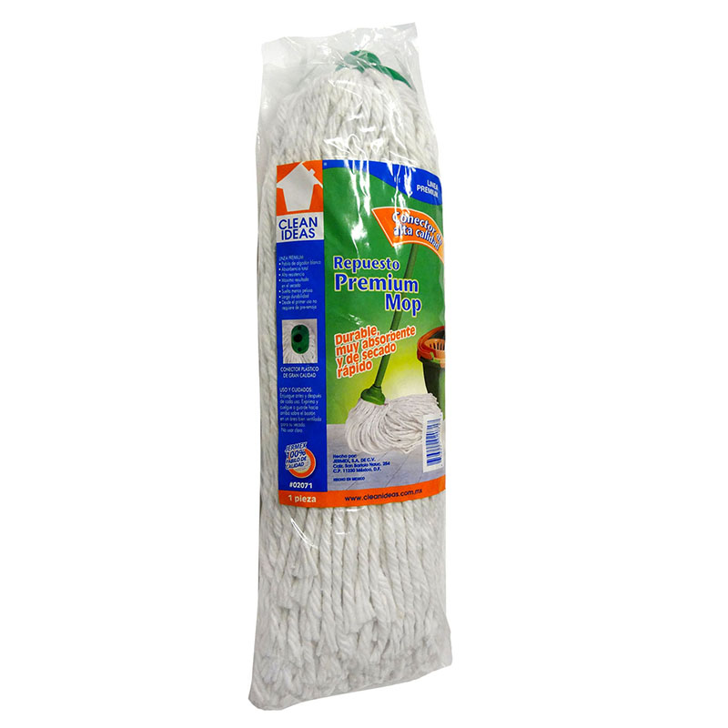 Repuesto De Trapeador Premium Mop Blanqueado Clean Ideas